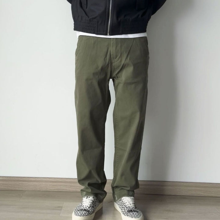 Men's Relaxed-Fit Cotton Khaki Chino Pants Comfortable