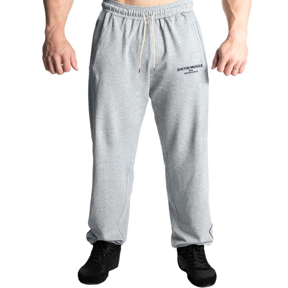 Men's Relaxed-Fit Drawstring Sweat Pants Elastic Waist Side Pockets