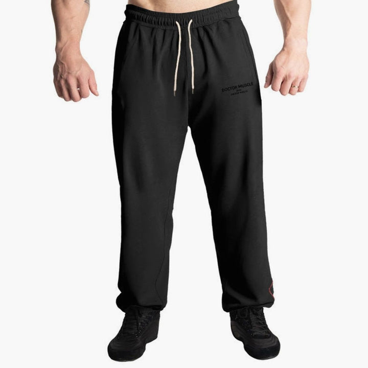 Men's Relaxed-Fit Drawstring Sweat Pants Elastic Waist Side Pockets