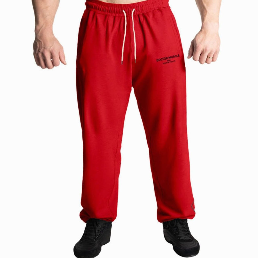 Men's Relaxed-Fit Drawstring Sweat Pants Elastic Waist Side Pockets