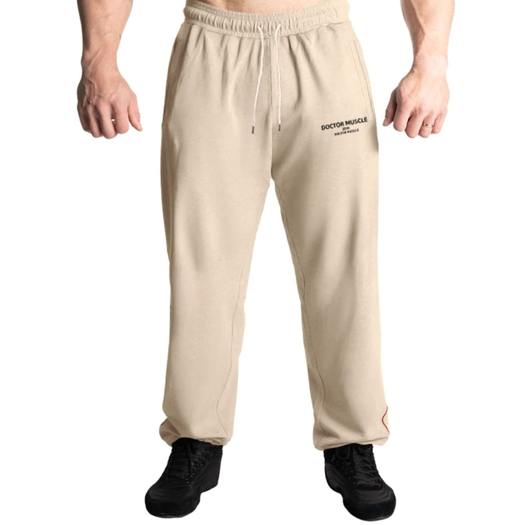 Men's Relaxed-Fit Drawstring Sweat Pants Elastic Waist Side Pockets