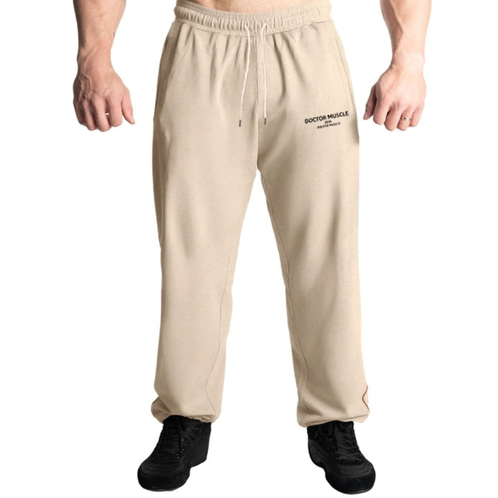 Men's Relaxed-Fit Drawstring Sweat Pants Elastic Waist Side Pockets