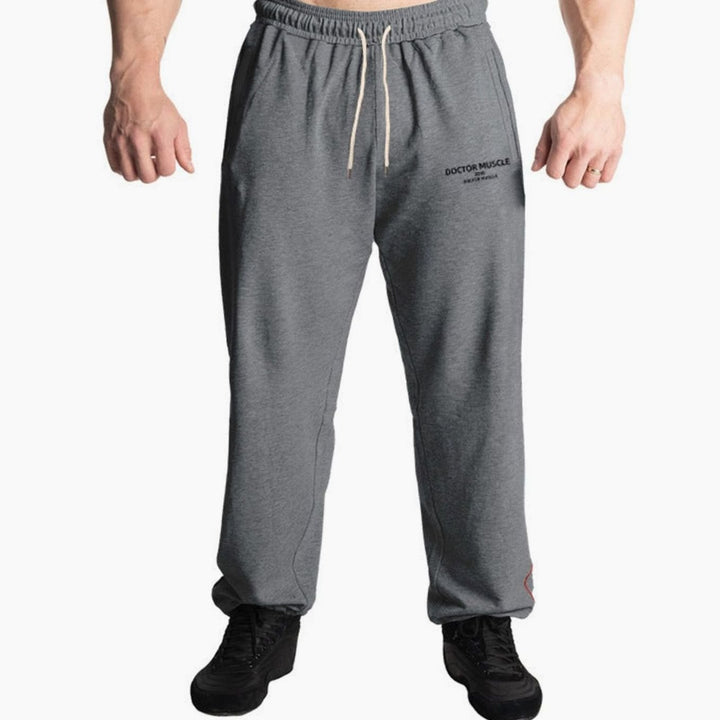 Men's Relaxed-Fit Drawstring Sweat Pants Elastic Waist Side Pockets