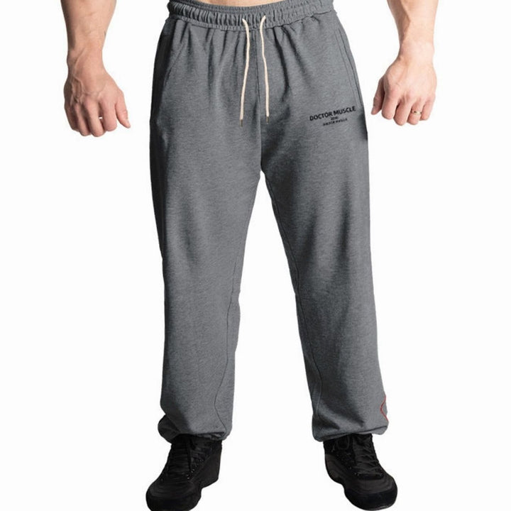 Men's Relaxed-Fit Drawstring Sweat Pants Elastic Waist Side Pockets