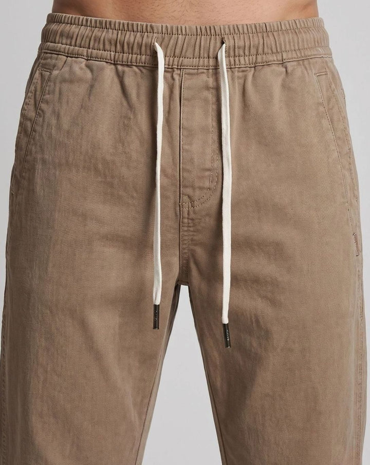 Men's Relaxed-Fit Elastic-Waist Drawstring Chino Pants