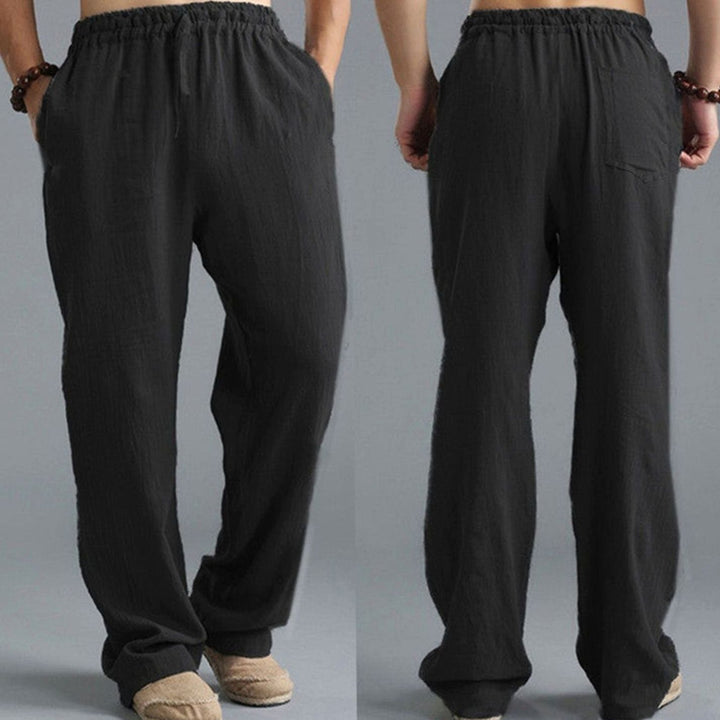 Men's Relaxed-Fit Linen Drawstring Casual Pants