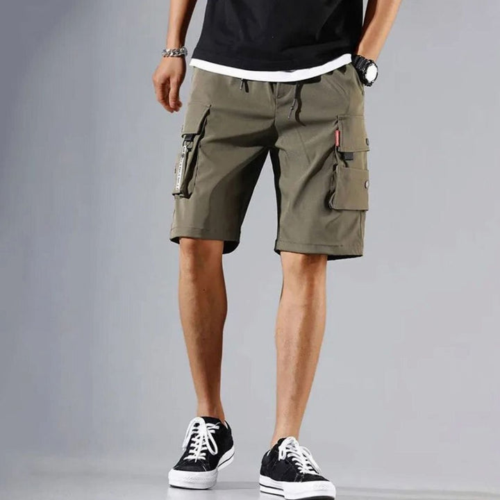 Men's Relaxed-Fit Multi-Pocket Cargo Shorts - Army Green
