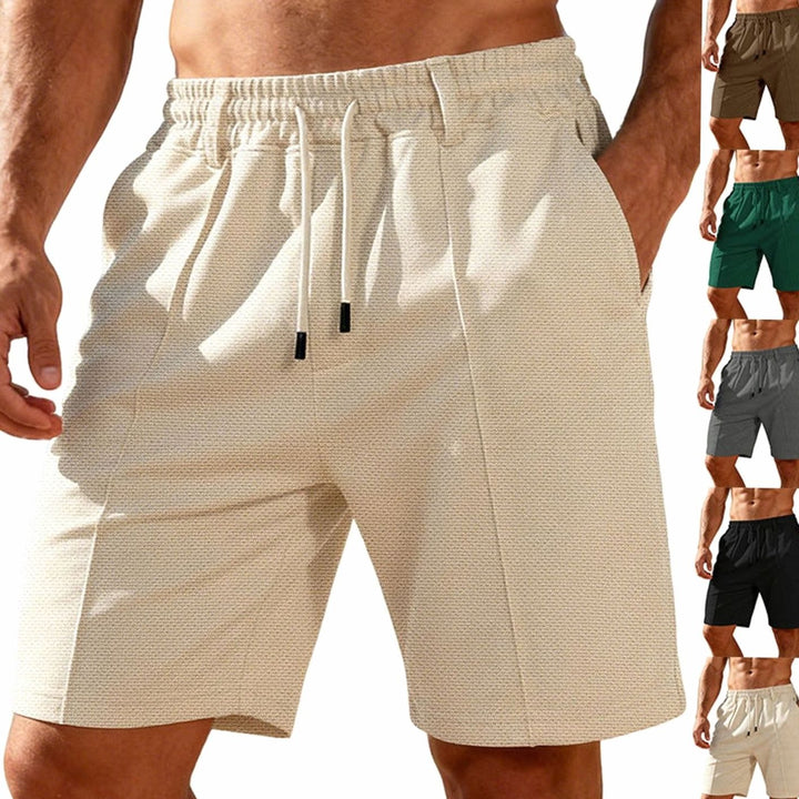 Men's Relaxed-Fit Pleated Drawstring Chino Shorts