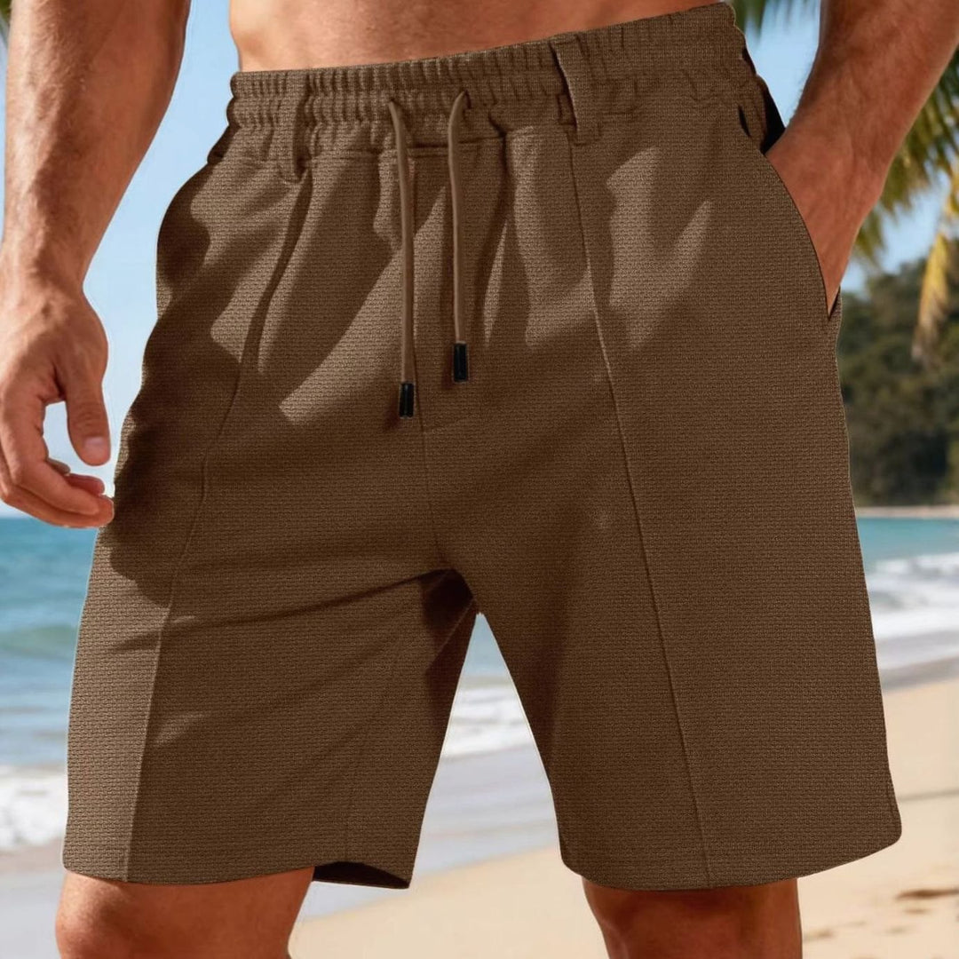 Men's Relaxed-Fit Pleated Drawstring Chino Shorts