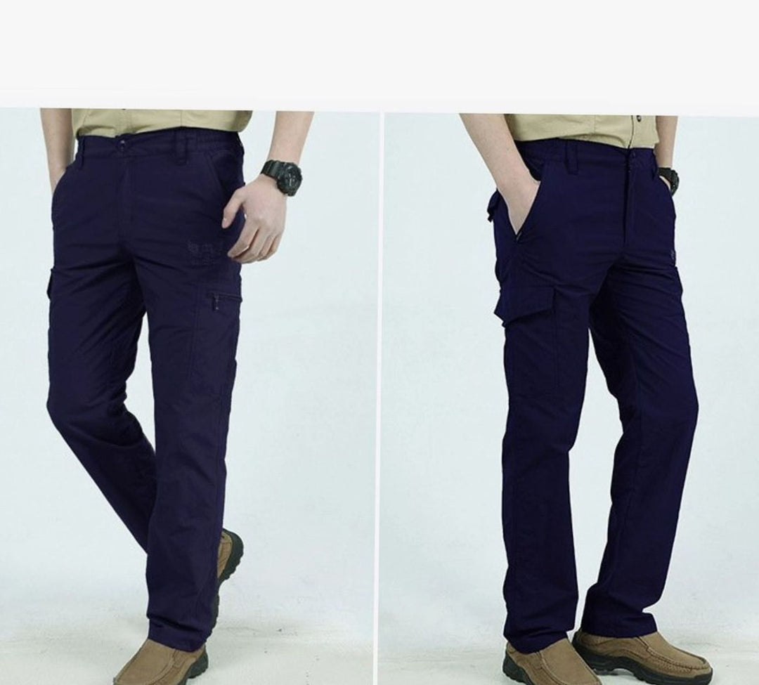 Men's Relaxed-Fit Zip-Pocket Cargo Pants