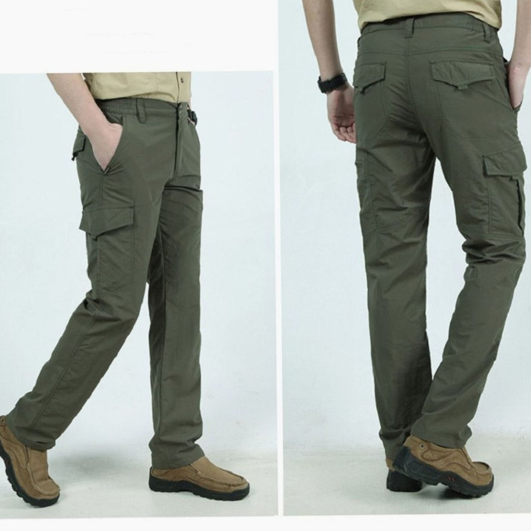 Men's Relaxed-Fit Zip-Pocket Cargo Pants