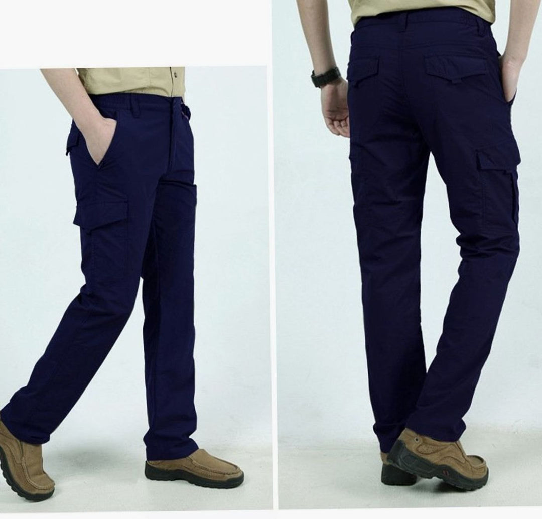 Men's Relaxed-Fit Zip-Pocket Cargo Pants