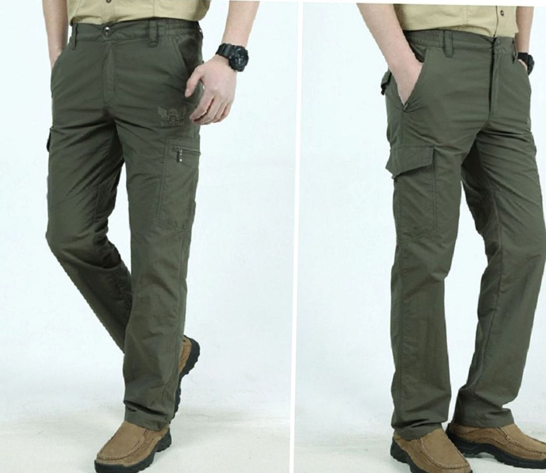 Men's Relaxed-Fit Zip-Pocket Cargo Pants