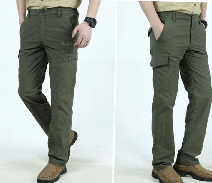 Men's Relaxed-Fit Zip-Pocket Cargo Pants