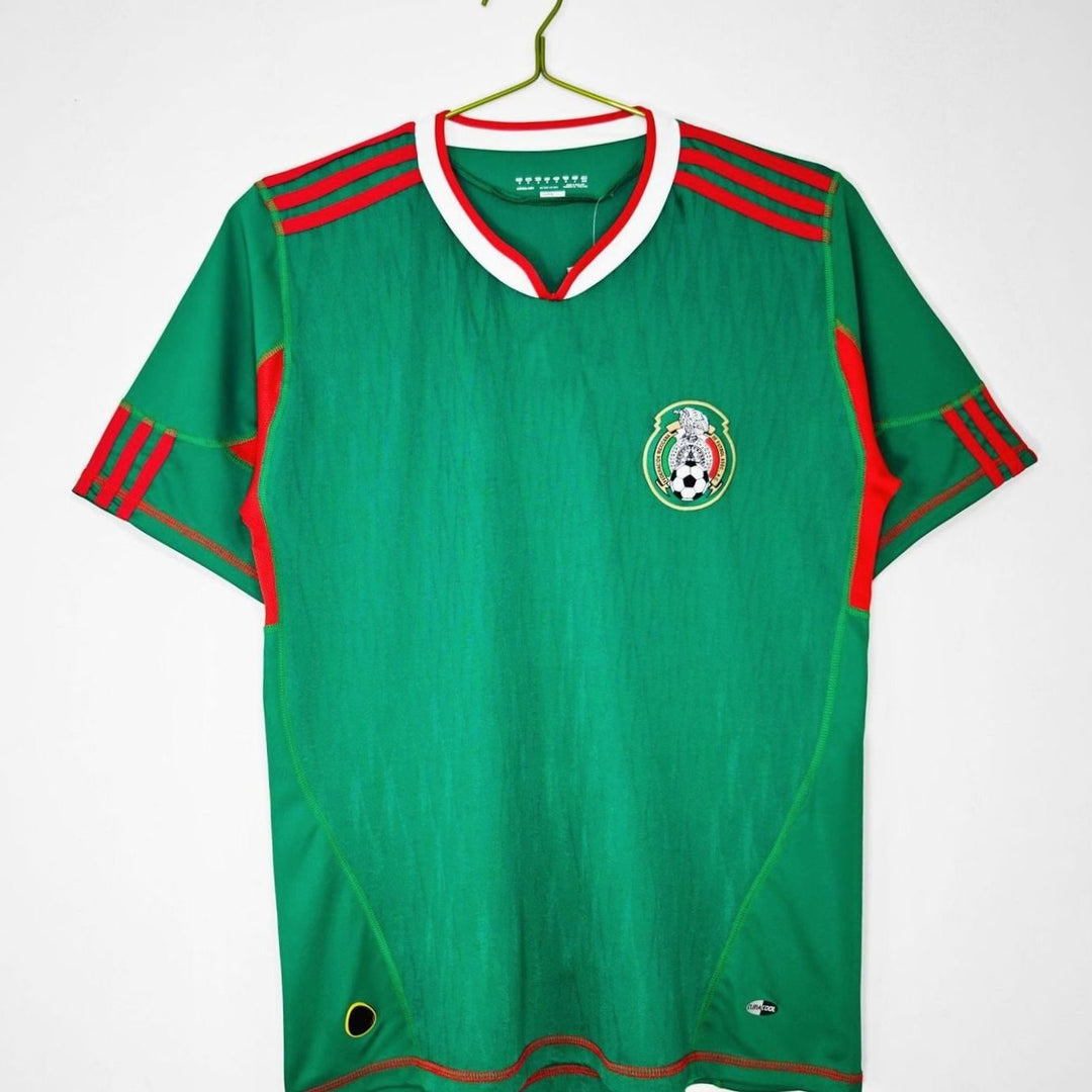 Men's Retro Mexico Soccer Jersey Relaxed-Fit Graphic Tee - 2010 Mexico Home