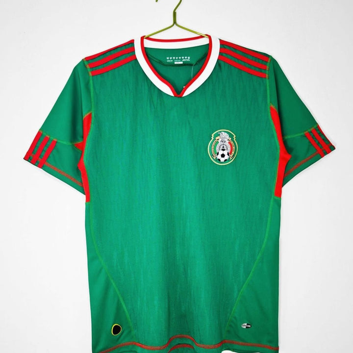 Men's Retro Mexico Soccer Jersey Relaxed-Fit Graphic Tee - 2010 Mexico Home