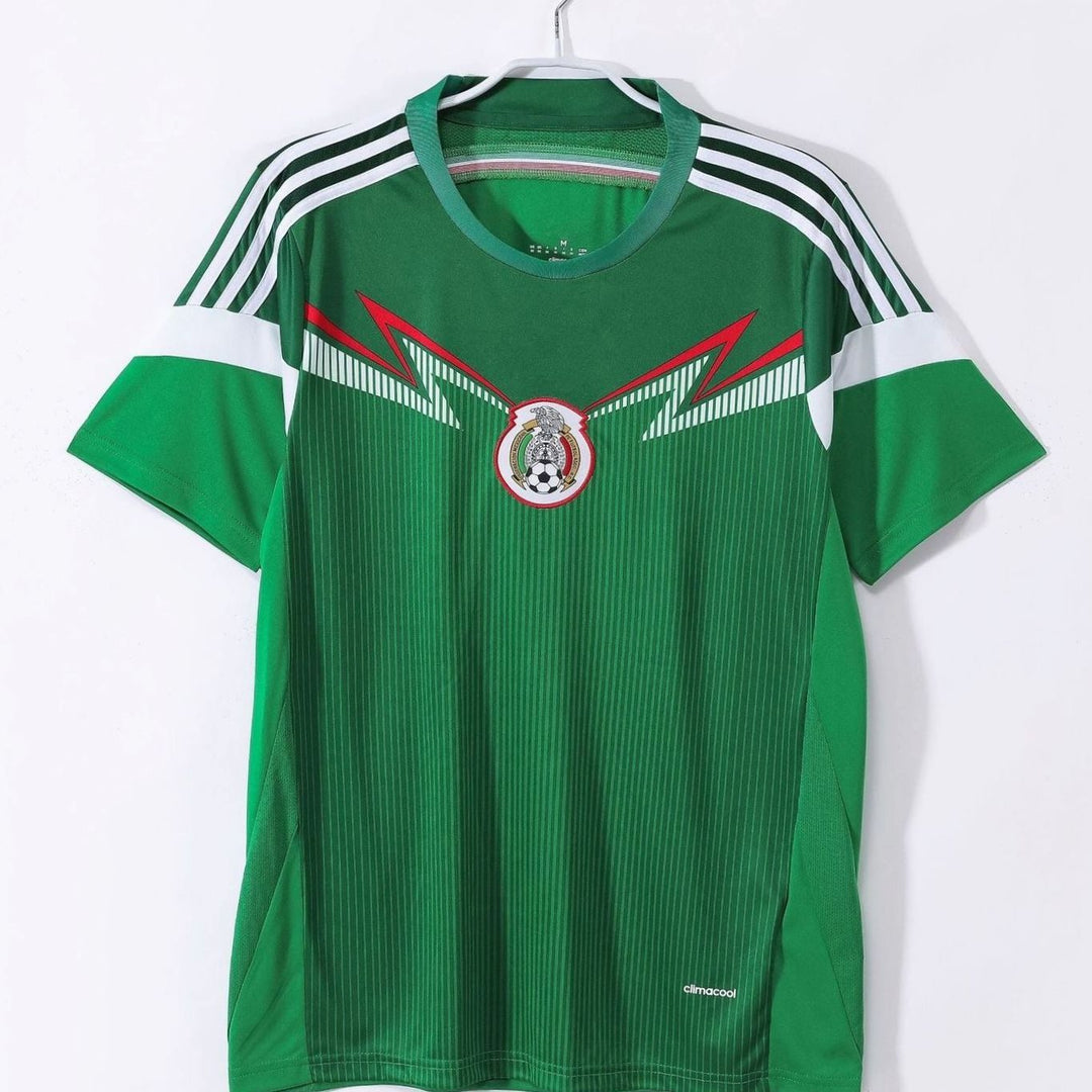Men's Retro Mexico Soccer Jersey Relaxed-Fit Graphic Tee - 2014 Mexico Home