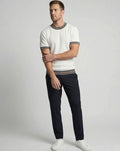 Elijah | Men's Ribbed Knit Crewneck Short-Sleeve Sweater Shirt