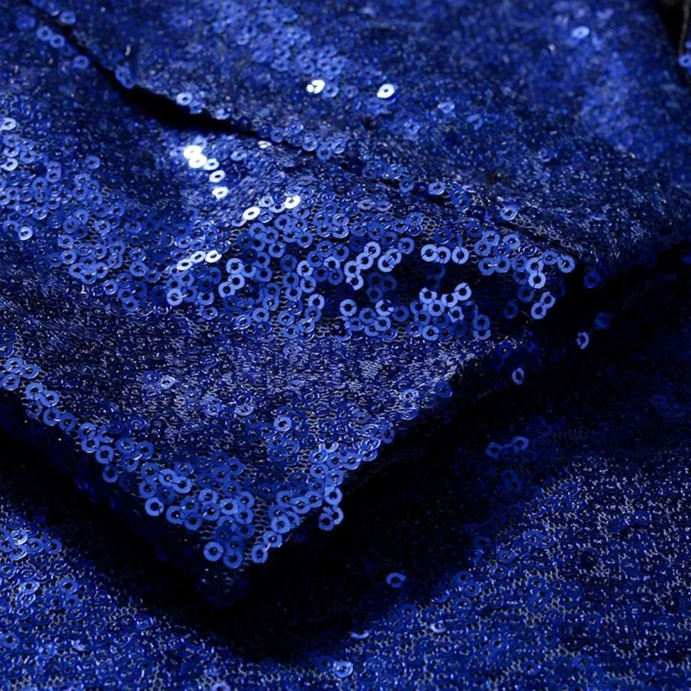Men's Sequin Shawl-Lapel Single-Button Blazer Jacket