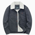 Daniel | Men's Sherpa-Lined Corduroy Button-Front Winter Jacket, Gray