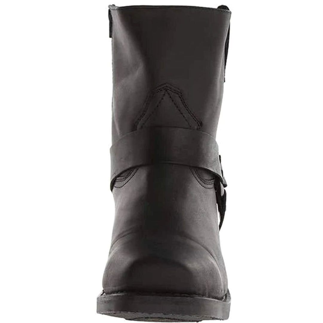 Men's Side-Zip Buckle-Strap Pointed-Toe Western Cowboy Boots