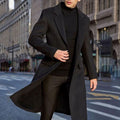 Alexander | Men's Single-Breasted Long Wool-Blend Overcoat