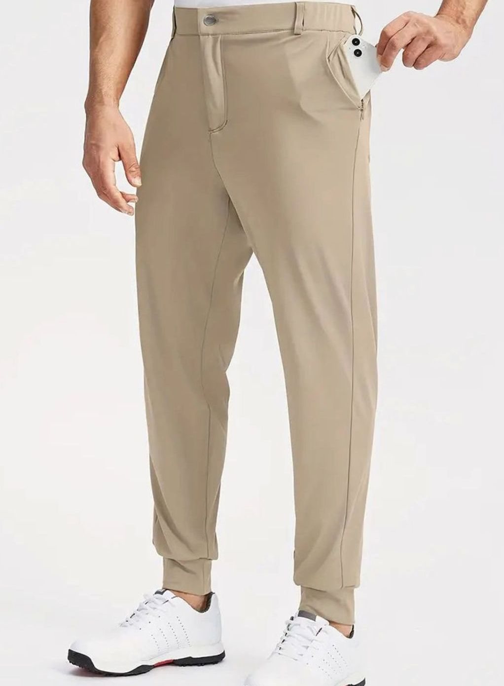 Men's Slim-Fit 4-Way Stretch Moisture-Wicking Golf Pants - Khaki