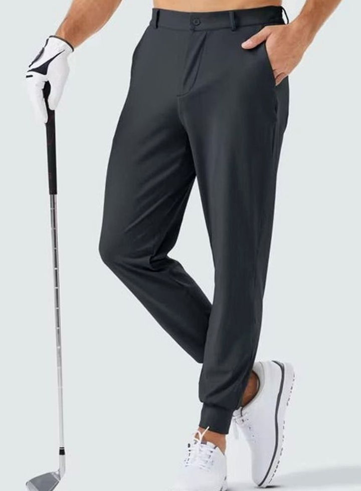Men's Slim-Fit 4-Way Stretch Moisture-Wicking Golf Pants - Black