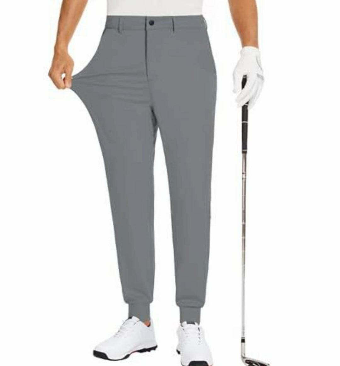 Men's Slim-Fit 4-Way Stretch Moisture-Wicking Golf Pants - Gray