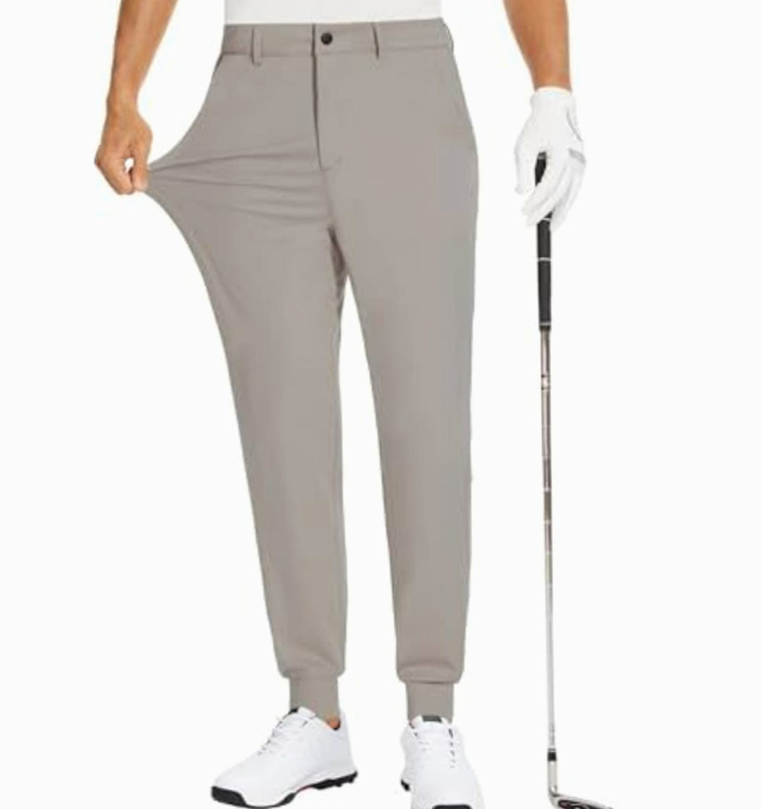 Men's Slim-Fit 4-Way Stretch Moisture-Wicking Golf Pants - Apricot
