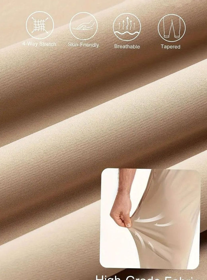 Men's Slim-Fit 4-Way Stretch Moisture-Wicking Golf Pants