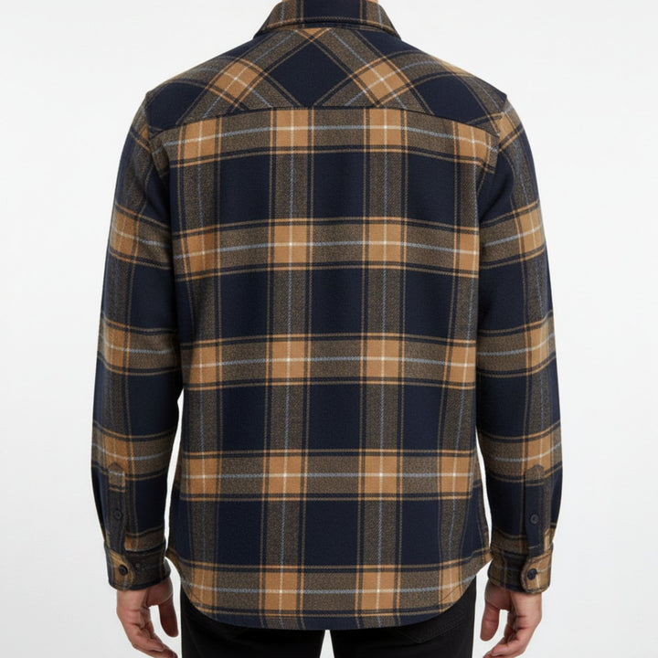 Men's Slim-Fit Brushed Flannel Button-Down Plaid Shirt