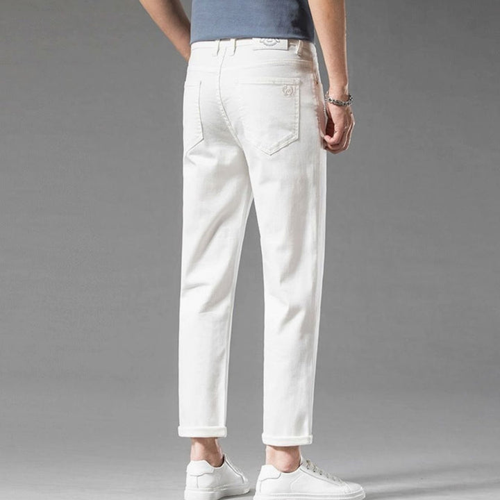 Men's Slim-Fit Cotton Blend Chino Pants - Vanilla