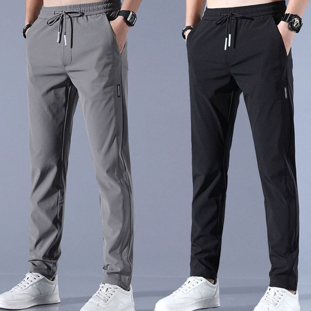 Men's Slim-Fit Drawstring Elastic-Waist Jogger Pants