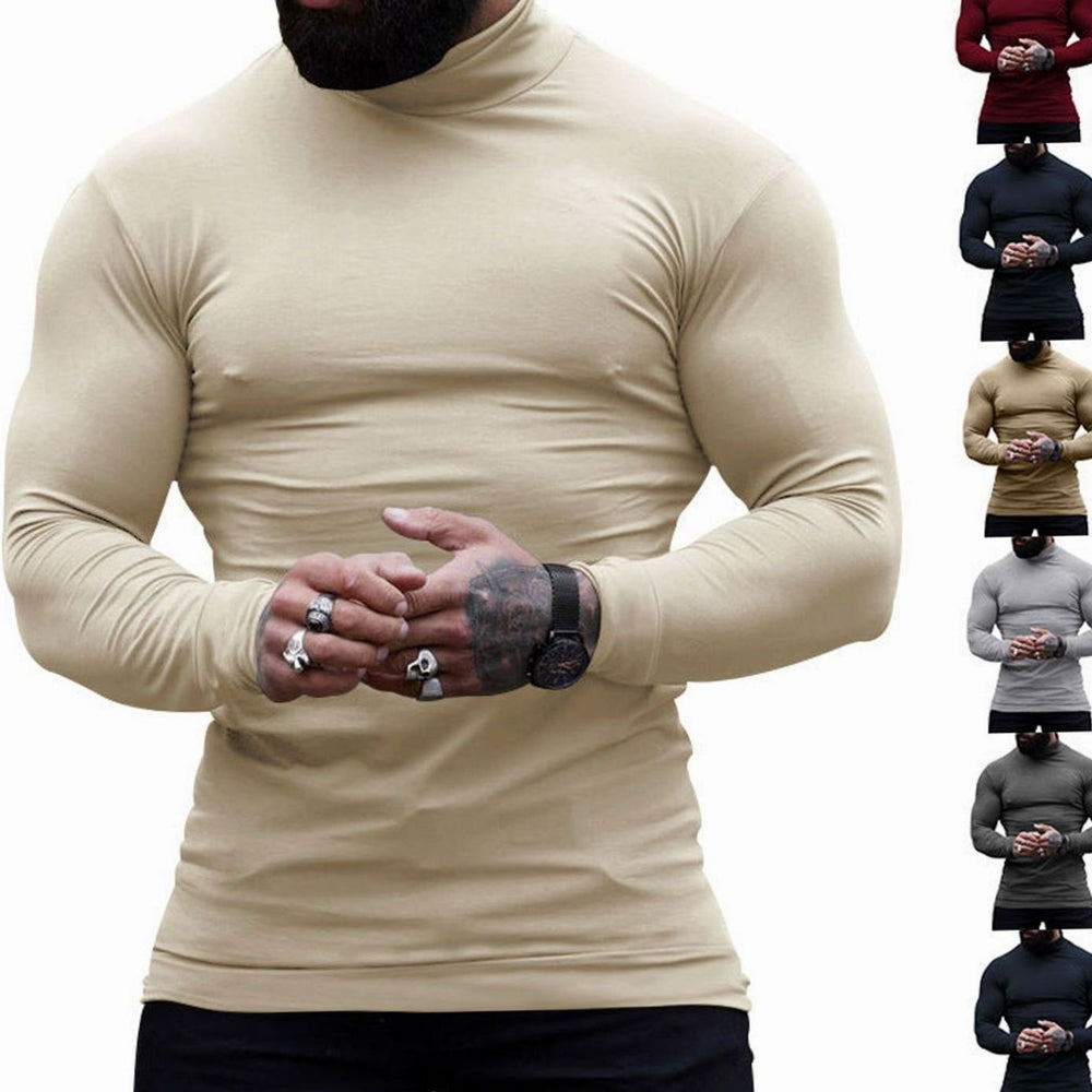 Men's Slim Fit Fine Knit Turtleneck Long Sleeve Sweater