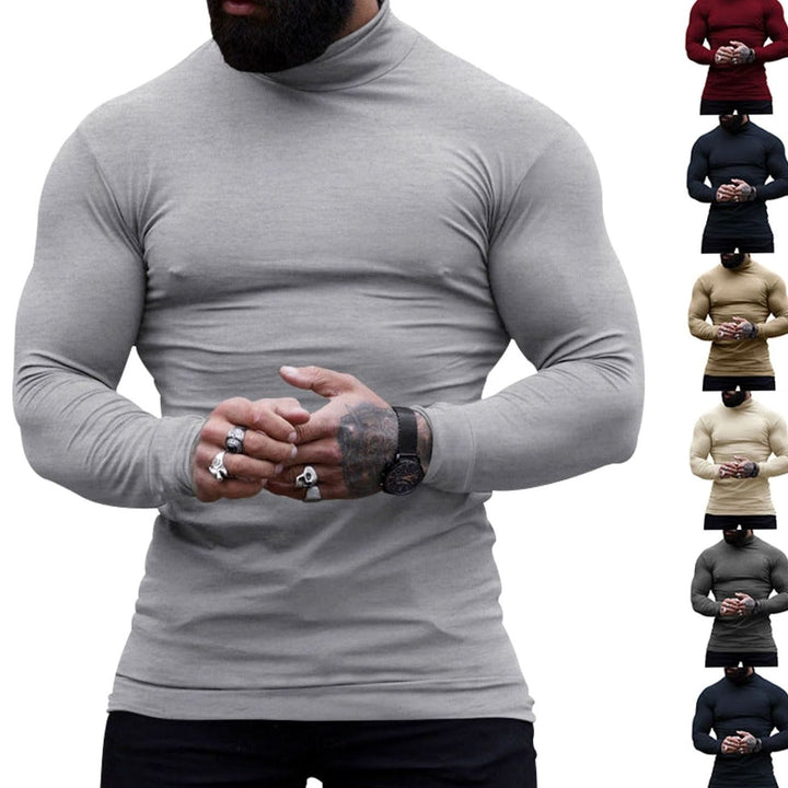 Men's Slim Fit Fine Knit Turtleneck Long Sleeve Sweater