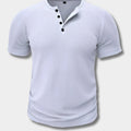 Samuel | Men's Slim Fit Ribbed Short Sleeve Henley Shirt