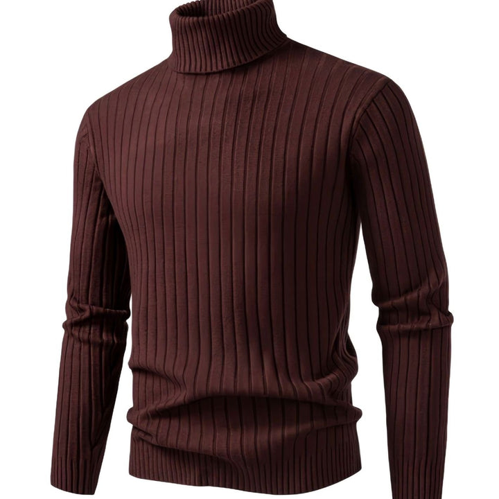 Men's Slim-Fit Ribbed Turtleneck Pullover Sweater