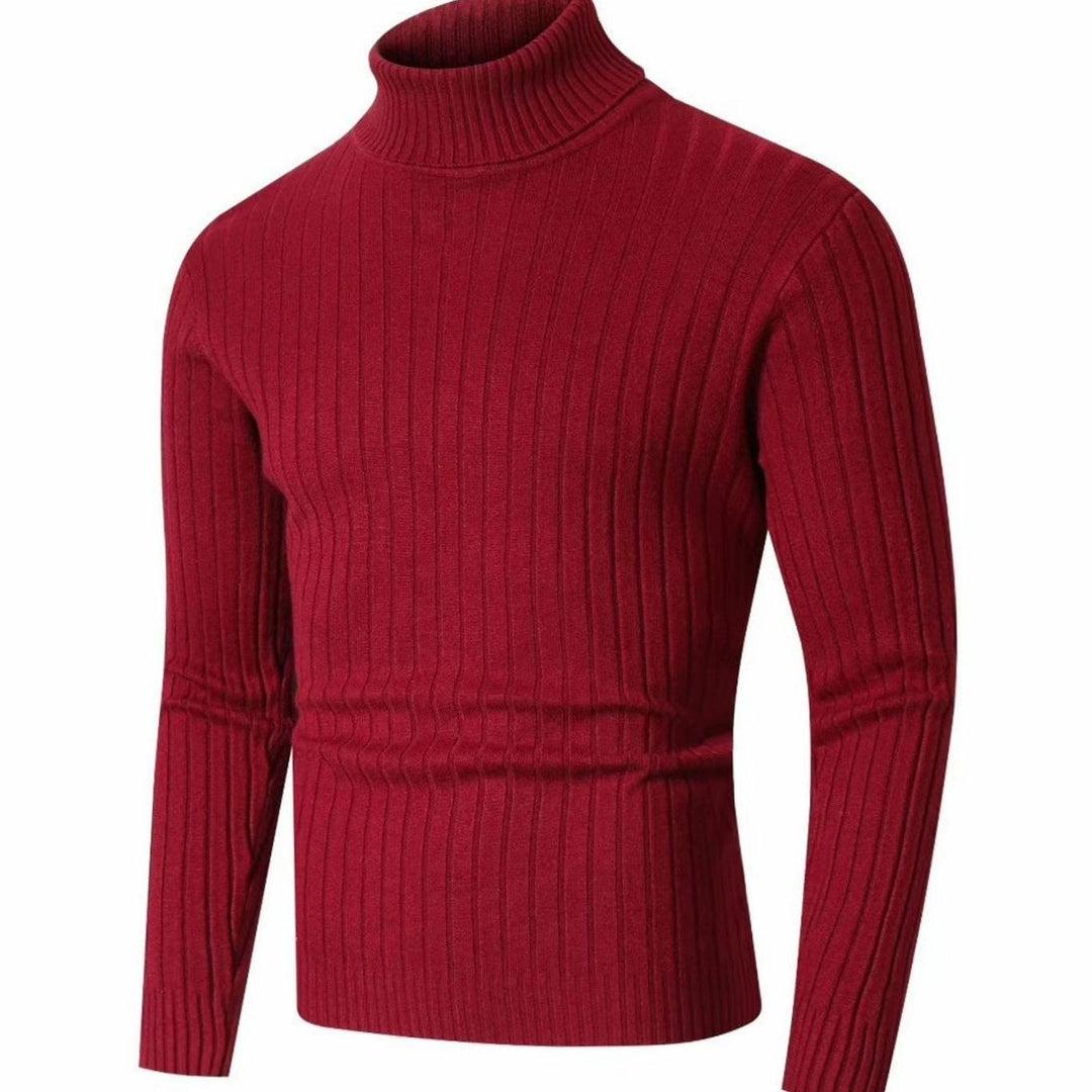 Men's Slim-Fit Ribbed Turtleneck Pullover Sweater