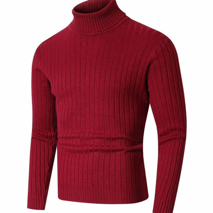 Men's Slim-Fit Ribbed Turtleneck Pullover Sweater