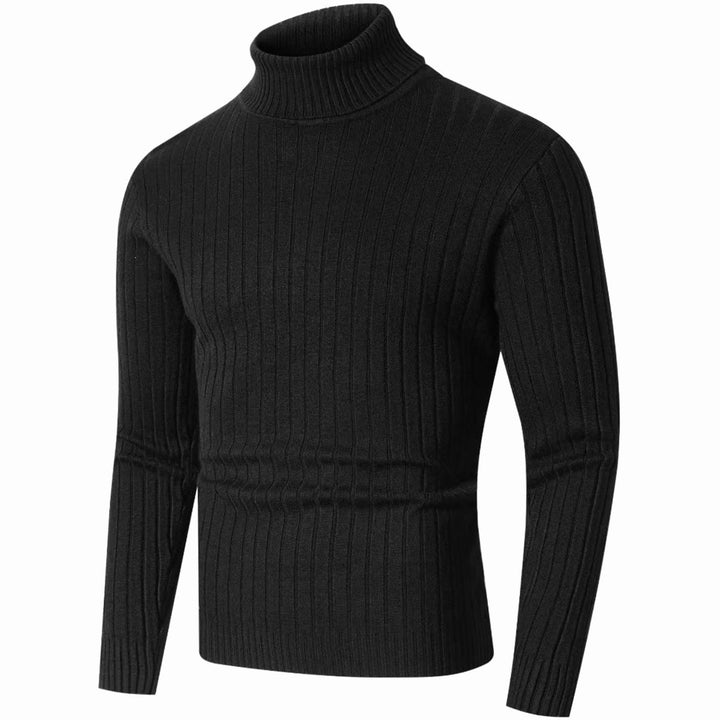 Men's Slim-Fit Ribbed Turtleneck Pullover Sweater