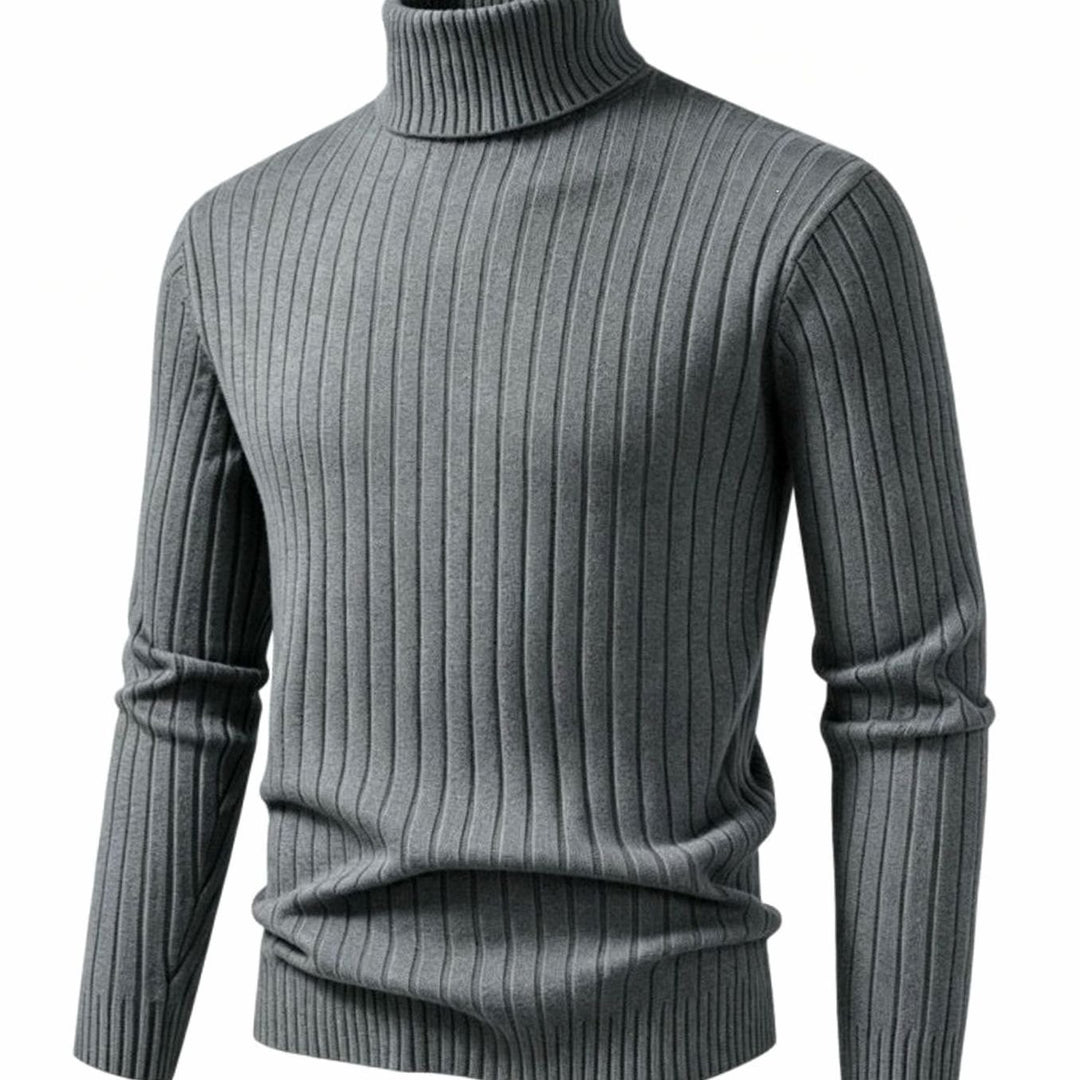 Men's Slim-Fit Ribbed Turtleneck Pullover Sweater