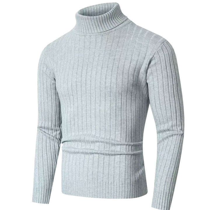 Men's Slim-Fit Ribbed Turtleneck Pullover Sweater
