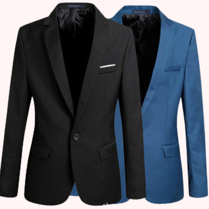 Men's Slim-Fit Single-Button Casual Blazer Jacket