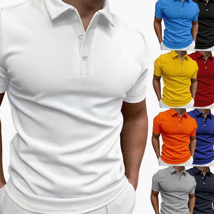 Men's Slim Fit Stretch Cotton Blend Polo Shirt, White