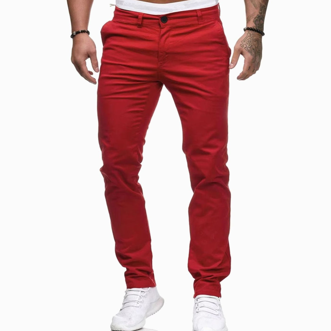 Men's Slim Fit Stretch Cotton Chino Pants, Khaki