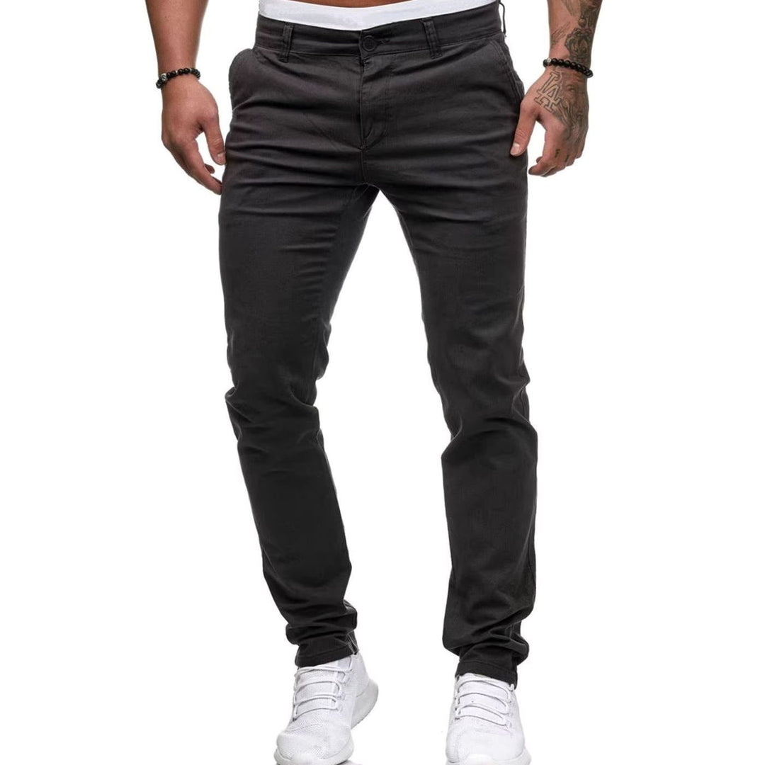 Men's Slim Fit Stretch Cotton Chino Pants, Khaki