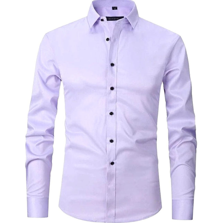 Men's Slim Fit Stretch Dress Shirt Non-Iron Button-Up - Lavender