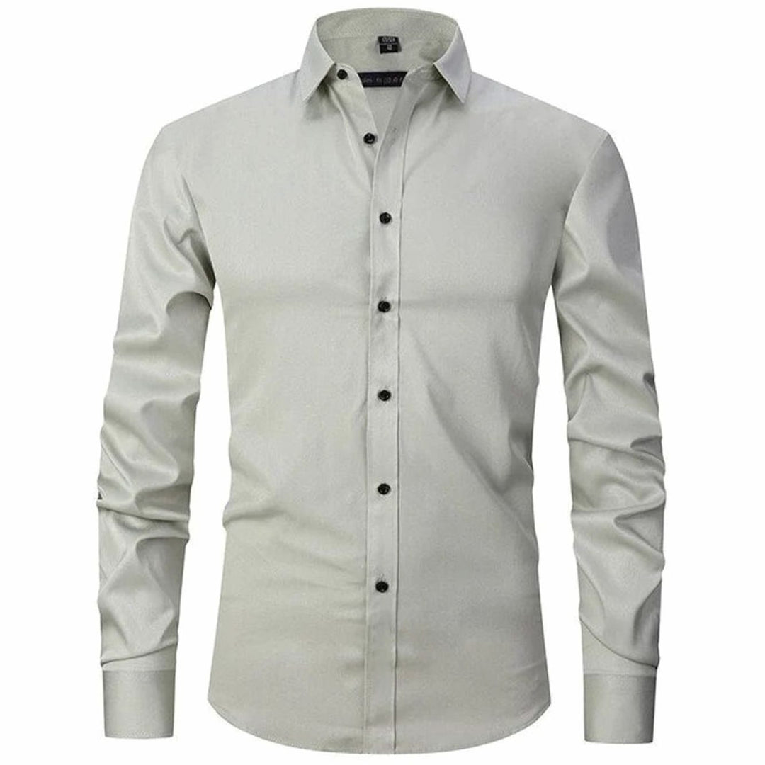 Men's Slim Fit Stretch Dress Shirt Non-Iron Button-Up - Sage Green