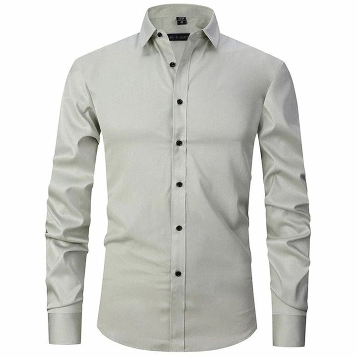 Men's Slim Fit Stretch Dress Shirt Non-Iron Button-Up - Sage Green